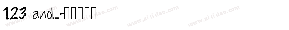 123 and...字体转换